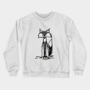 Clever Fox Linoprint Crewneck Sweatshirt